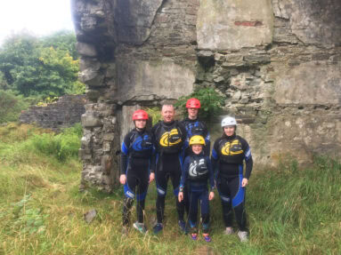 Kayaking family at Dunlewey Lake