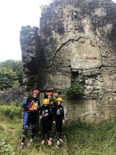Kayaking family at Dunlewey Lake