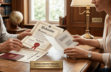 beglaubigte urkunden sprachkontinuum
