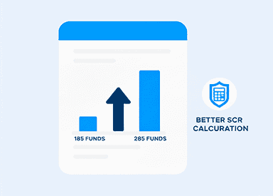 Portfolio growth comparison with 185 and 285 funds, highlighting data accuracy.