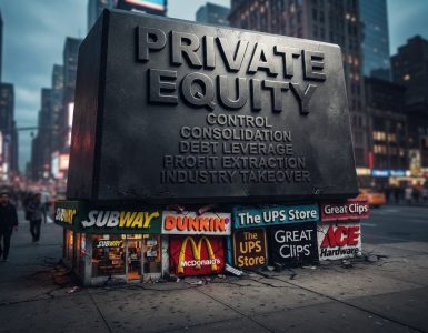 image describing the problem the franchise king has with private equity in franchising