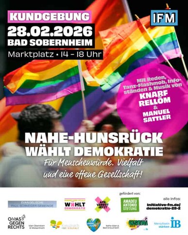 IFM Kundgebung Nahe-Hunsrück wählt Demokratie 28.2. BAd Sobernheim