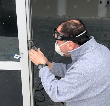 Tech Jay installing strike