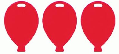 Balloon Shape Weights - Red - Pack of 100