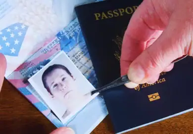 someone making a fake ID