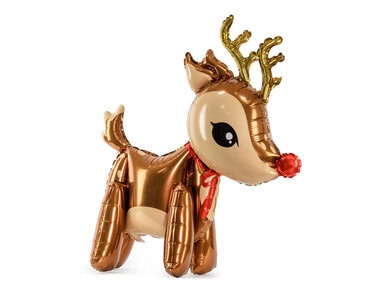 3D Standing Reindeer Foil Balloon Air Fill  19.5" x 24.5"
