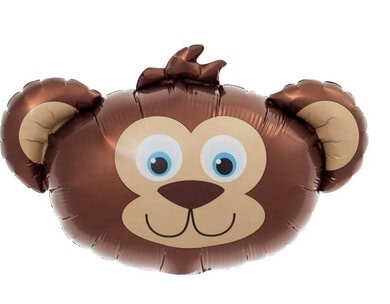 14 Inch Bear Head Airfill Self Sealing Foil Balloon