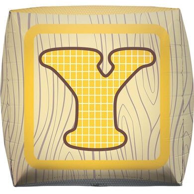 17 Inch  Baby Block Cube Foil Balloon - Image 3