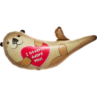 33 Inch Otterly Adore You Love Valentines Foil Balloon