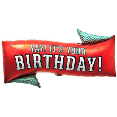 31 Inch  Yay Birthday Banner