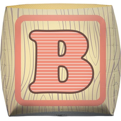 17 Inch  Baby Block Cube Foil Balloon