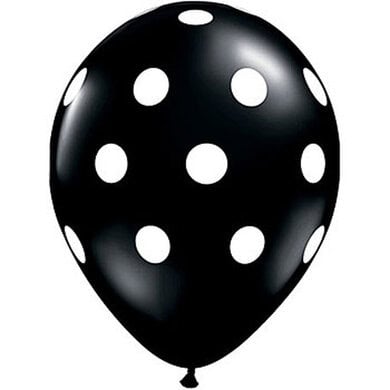 Black with White Polka Dots