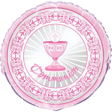 18" First Communion Pink Foil Balloon - 43797 - 1 PC