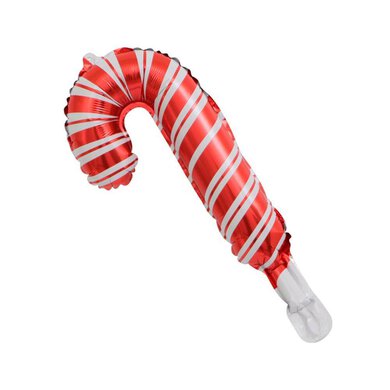 Candy Cane Self Sealing White Red Foil Balloon 12" Mini