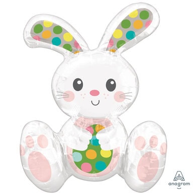20 inch Sitting Easter Bunny Foil Balloon