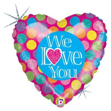 18 Inch We Love You Valentines Foil Balloon