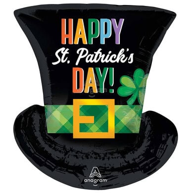 St Patricks Day 24 Inch Foil Balloon Top Hat