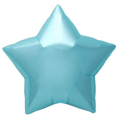 9 inch Pastel Blue Star mini foil balloon x 5