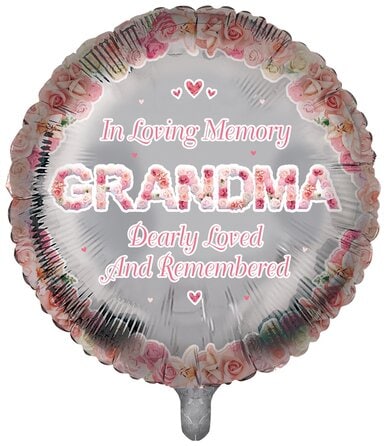 Grandma Round Remembrance Foil Balloon