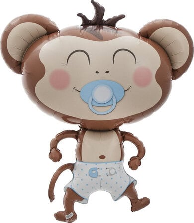 41 Inch  Baby Boy Monkey Foil Balloon