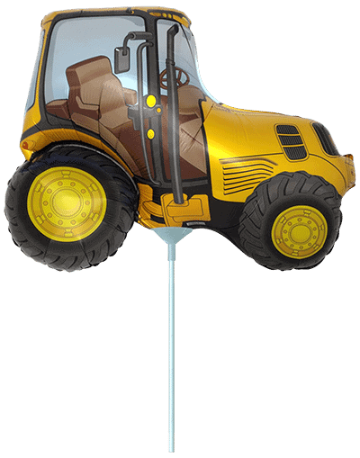 Tractor Orange Mini Air Fill Foil Balloon