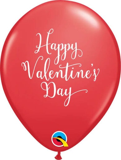 11 Inch Balloons Happy Valentines Day Red (25)