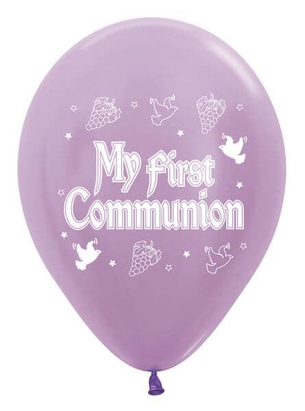 First Communion Lilac 11' Sempertex Balloons Bag of 50