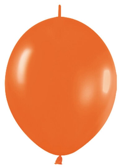 12 Inch  Link-O-Loon Metallic Orange