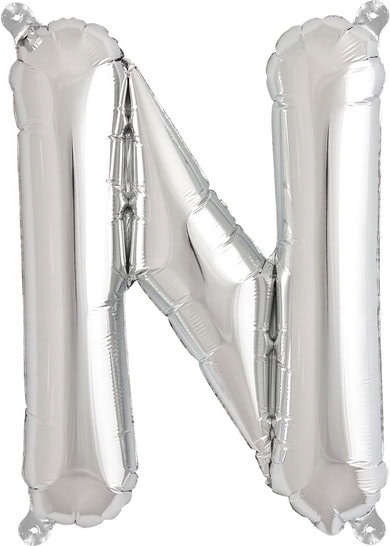 16 Inch  Letter N - Silver