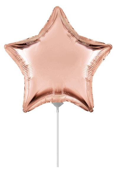 9 inch Rose Gold Star mini foil balloon x 5 (FM)