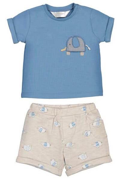 Conjunto algodón Elefantes Azul MAYORAL