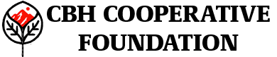 CBH CO-OP Foundation logo featuring a red mountain and leaf design