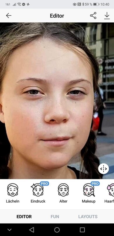 Hunderttausende Fotos von Promis können mit den FaceApp-Filtern bearbeitet werden