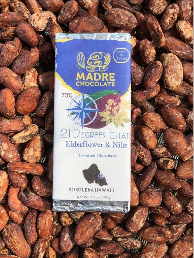 Elderflower Nibs Bar 70% Cacao