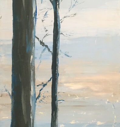 Steilküste Lübecker Bucht, Tag, 70 x 140 cm 2015 Acryl Leinwand abstrakt Original Art Sonja Wythe