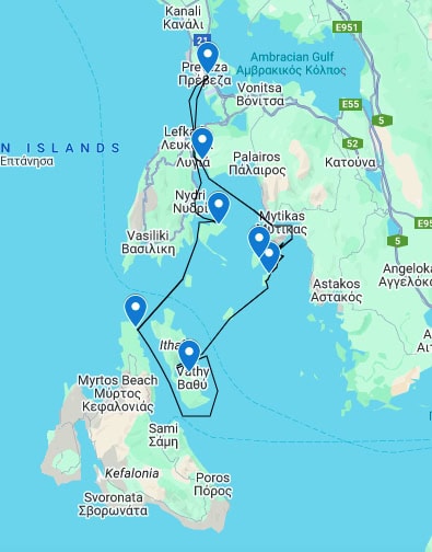 Itineraries Ionian Islands I Sail and Discover