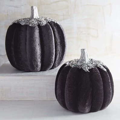 Sequined Velvet Pumpkins