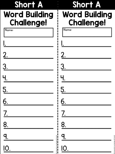 Skill-Based Spelling - Word Building Challenges! Short A - Image 2