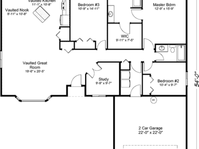 Classic One Story Plan