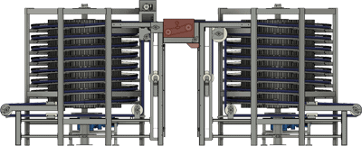 スパイラルコンベア3D図