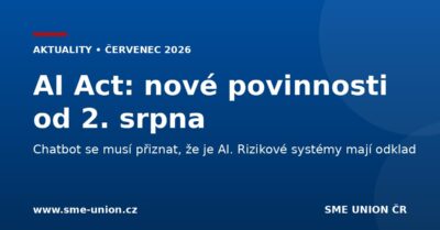 AI Act: nové povinnosti pro firmy od 2. srpna 2026