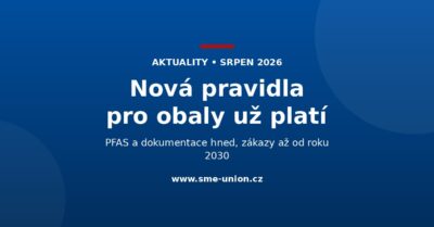 Banner Unie malych a strednich podniku: nova pravidla pro obaly plati od 12. srpna 2026