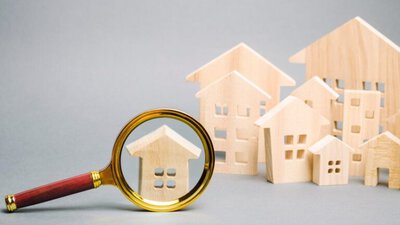 makiety nieruchomości, lupa