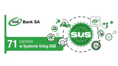 grafika, SUS SGB, Powiatowy Bank Spółdzielczy w Gostyniu jest 71. bankiem spółdzielczym, który przystąpił do SUS