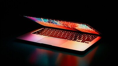 semi-opened laptop