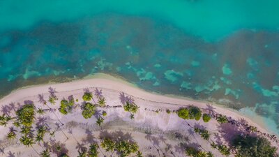 aerial photo of sea