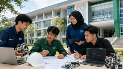 Universitas Islam Sumatera Utara atau UISU melalui Fakultas Teknik UISU menawarkan pilihan program studi teknik mesin, teknik sipil, teknik elektro, dan teknik informatika untuk mencetak lulusan unggul, profesional, dan berdaya saing.