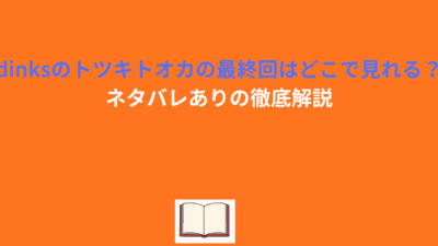 dinksのトツキトオカの最終回はどこで見れる？ネタバレありの徹底解説