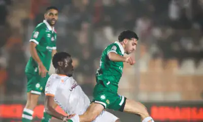 ALT = Phase de jeu de la rencontre raja vs RS Berkane comptant pour le match retard de la 7e journée.