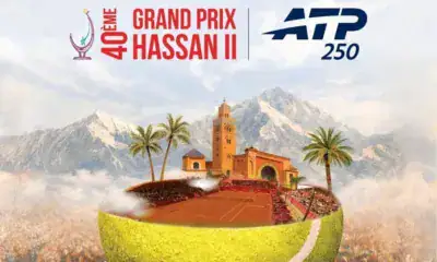 alt= Le GP Hassan II de tennis 2026 se tiendra du 30 mars au 5 avril à Marrakech.